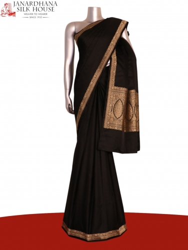Satin Banarasi Pure Silk Saree.